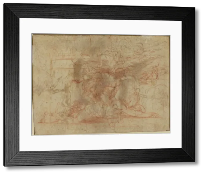 Framed Print : Jael and Cisera? [verso], c. 1524 / 1527. Creator: Parmigianino