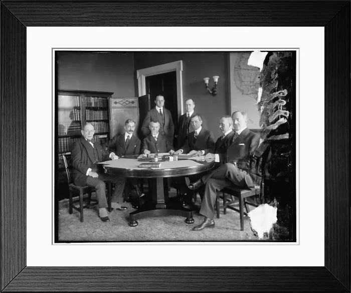 Framed Print : Group: William Gibbs McAdoo, 3rd from right, between 1910 and 1920. Creator: Harris & Ewing. Group: William Gibbs McAdoo, 3rd from right, between 1910 and 1920. Creator: Harris & Ewing Framed Print : Group: William Gibbs McAdoo, 3rd from right, between 1910 and 1920. Creator: Harris & Ewing. Group: William Gibbs McAdoo, 3rd from right, between 1910 and 1920. Creator: Harris & Ewing