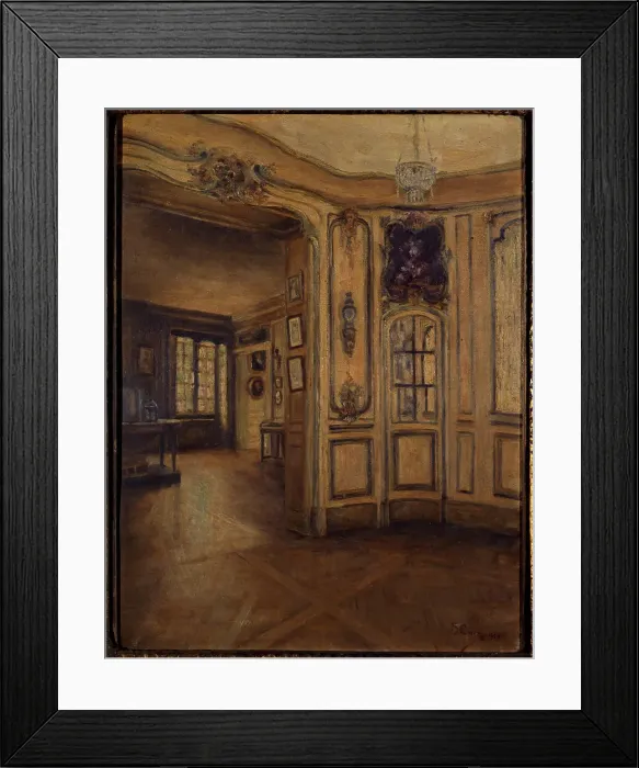 Framed Print : A salon of the Carnavalet museum, 1920. Creator: Berthe Barbe Cain Framed Print : A salon of the Carnavalet museum, 1920. Creator: Berthe Barbe Cain