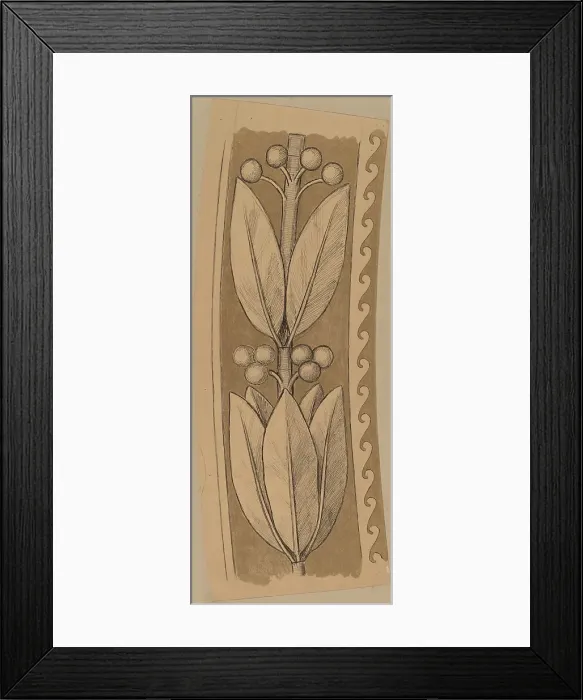Framed Print : Study for a Border Design, 1890 / 1897. Creator: Charles Sprague Pearce Framed Print : Study for a Border Design, 1890 / 1897. Creator: Charles Sprague Pearce