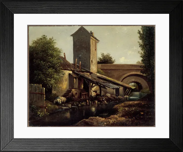 Framed Print : Poterne des Peupliers, c1860. Creator: Jean-Baptiste Arthur Calame Framed Print : Poterne des Peupliers, c1860. Creator: Jean-Baptiste Arthur Calame