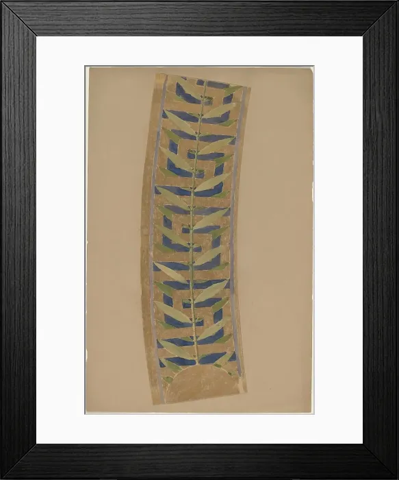 Framed Print : Study for a Border Design, 1890 / 1897. Creator: Charles Sprague Pearce Framed Print : Study for a Border Design, 1890 / 1897. Creator: Charles Sprague Pearce