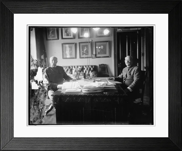 Framed Print : Hugh L. Scott & Tasker H. Bliss at desk, between 1910 and 1920. Creator: Harris & Ewing. Hugh L. Scott & Tasker H. Bliss at desk, between 1910 and 1920. Creator: Harris & Ewing Framed Print : Hugh L. Scott & Tasker H. Bliss at desk, between 1910 and 1920. Creator: Harris & Ewing. Hugh L. Scott & Tasker H. Bliss at desk, between 1910 and 1920. Creator: Harris & Ewing