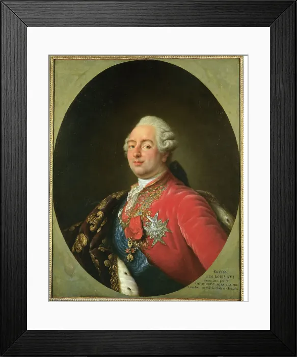Framed Print : Portrait of Louis XVI (1754-1793), king of France, c1786. Creator: Antoine-Franois Callet Framed Print : Portrait of Louis XVI (1754-1793), king of France, c1786. Creator: Antoine-Franois Callet