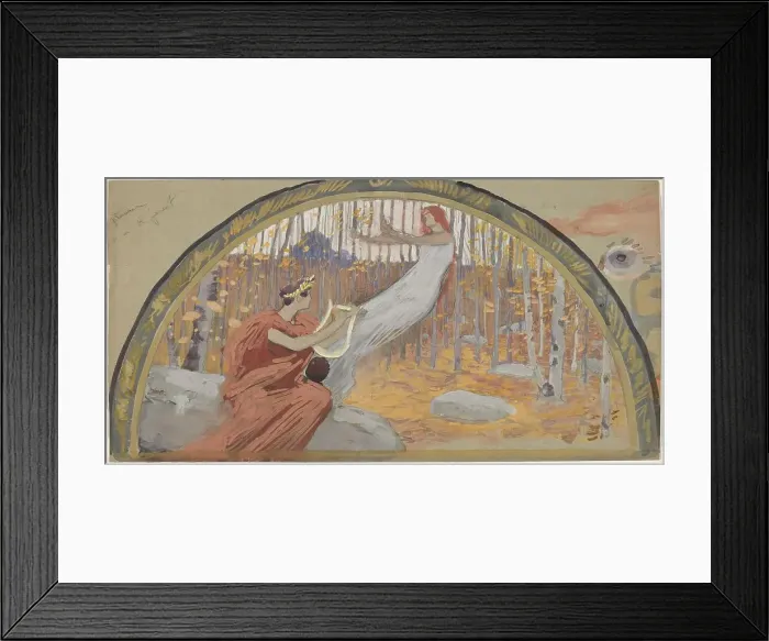 Framed Print : Study for a Lunette, 1890 / 1897. Creator: Charles Sprague Pearce Framed Print : Study for a Lunette, 1890 / 1897. Creator: Charles Sprague Pearce