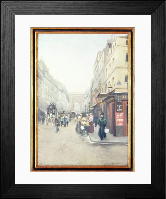 Framed Print : Rue du Faubourg-Saint-Denis, c1898. Creator: Emile Cambiaggio Framed Print : Rue du Faubourg-Saint-Denis, c1898. Creator: Emile Cambiaggio