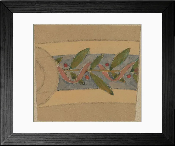 Framed Print : Study for a Border Design, 1890 / 1897. Creator: Charles Sprague Pearce Framed Print : Study for a Border Design, 1890 / 1897. Creator: Charles Sprague Pearce
