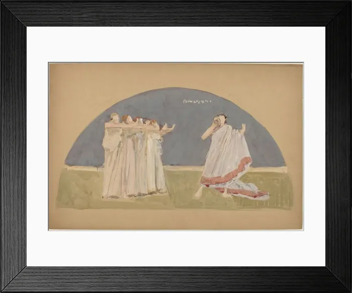 Framed Print : Study for a Lunette, 1890 / 1897. Creator: Charles Sprague Pearce Framed Print : Study for a Lunette, 1890 / 1897. Creator: Charles Sprague Pearce