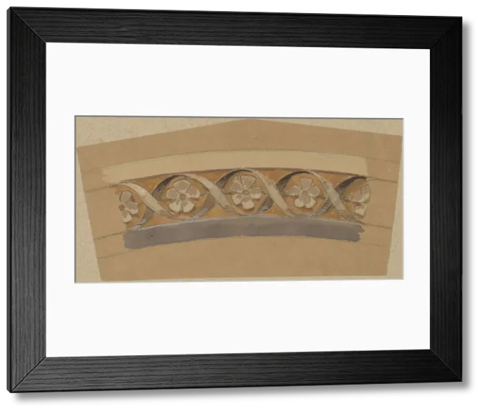 Framed Print : Study for a Border Design, 1890 / 1897. Creator: Charles Sprague Pearce Framed Print : Study for a Border Design, 1890 / 1897. Creator: Charles Sprague Pearce