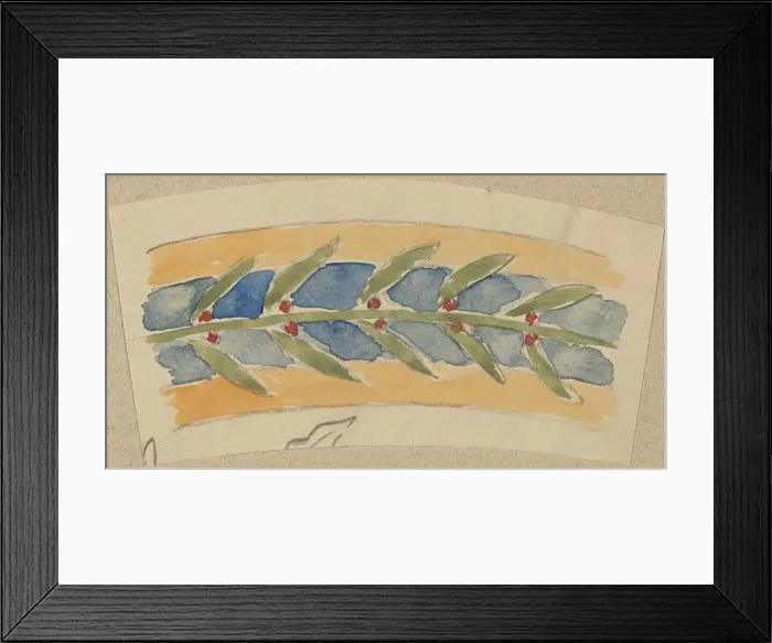 Framed Print : Study for a Border Design, 1890 / 1897. Creator: Charles Sprague Pearce Framed Print : Study for a Border Design, 1890 / 1897. Creator: Charles Sprague Pearce