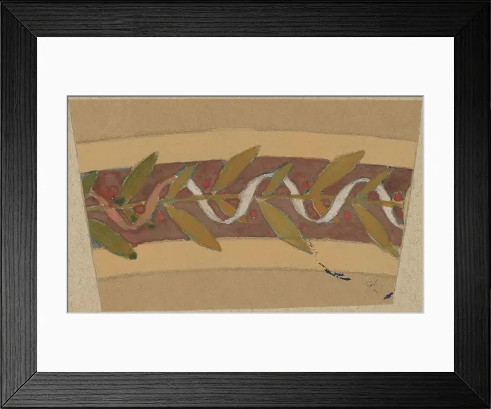 Framed Print : Study for a Border Design, 1890 / 1897. Creator: Charles Sprague Pearce Framed Print : Study for a Border Design, 1890 / 1897. Creator: Charles Sprague Pearce