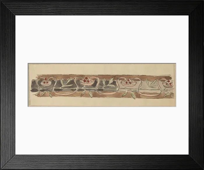 Framed Print : Study for a Border Design, 1890 / 1897. Creator: Charles Sprague Pearce Framed Print : Study for a Border Design, 1890 / 1897. Creator: Charles Sprague Pearce
