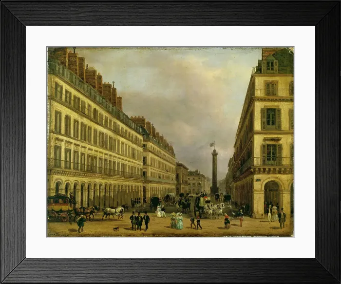 Framed Print : Rue de Castiglione, 1829. Creator: Giuseppe Canella Framed Print : Rue de Castiglione, 1829. Creator: Giuseppe Canella