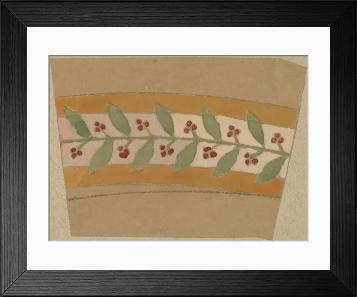 Framed Print : Study for a Border Design, 1890 / 1897. Creator: Charles Sprague Pearce Framed Print : Study for a Border Design, 1890 / 1897. Creator: Charles Sprague Pearce