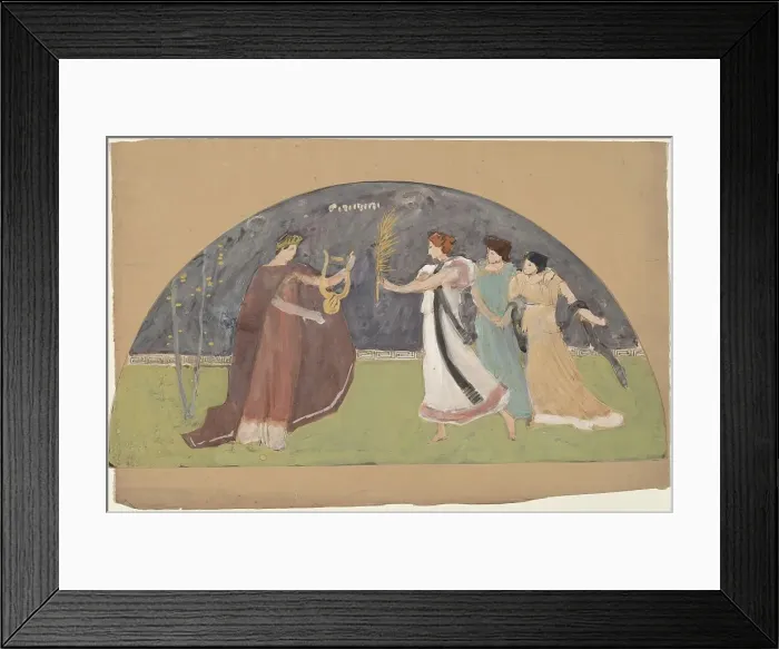 Framed Print : Study for a Lunette, 1890 / 1897. Creator: Charles Sprague Pearce