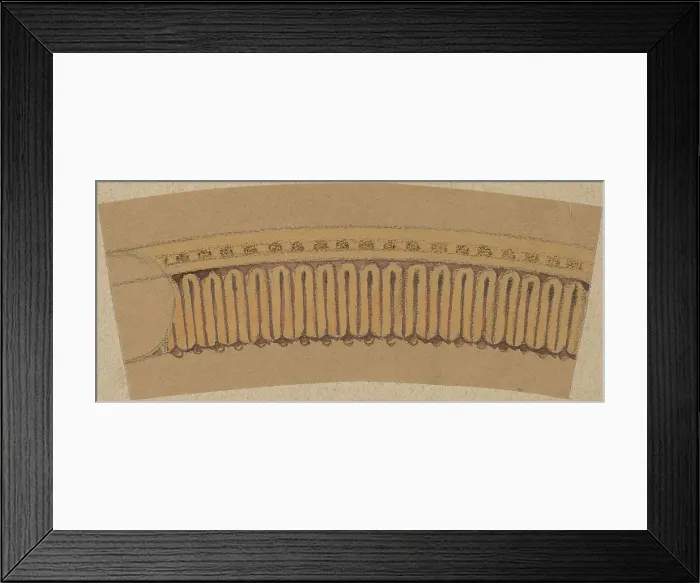 Framed Print : Study for a Border Design, 1890 / 1897. Creator: Charles Sprague Pearce Framed Print : Study for a Border Design, 1890 / 1897. Creator: Charles Sprague Pearce