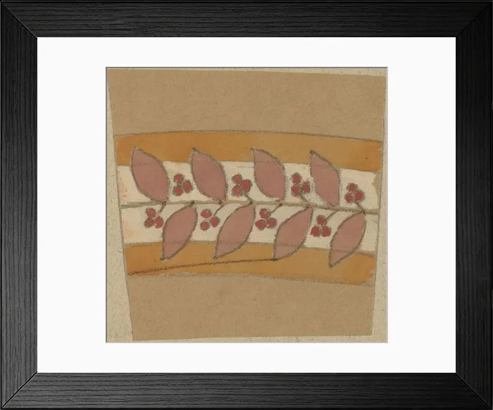Framed Print : Study for a Border Design, 1890 / 1897. Creator: Charles Sprague Pearce Framed Print : Study for a Border Design, 1890 / 1897. Creator: Charles Sprague Pearce