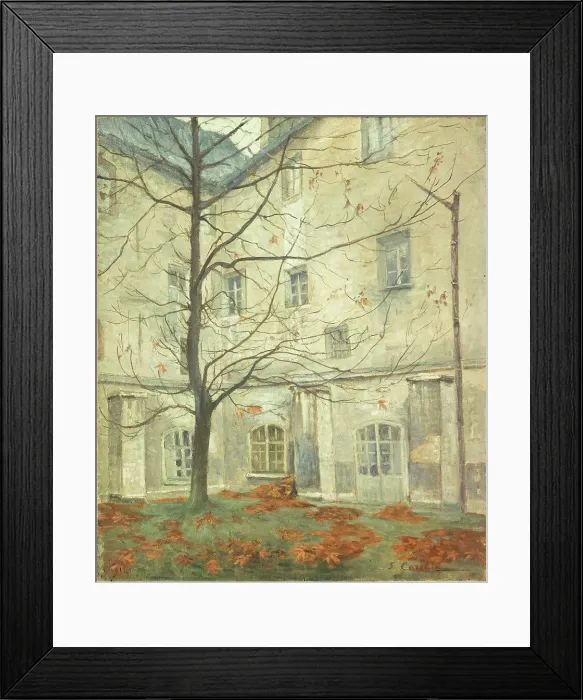 Framed Print : Lacordaire courtyard, at the Carmelite convent, rue de Vaugirard, 1911. Creator: Georges-Emile Carette Framed Print : Lacordaire courtyard, at the Carmelite convent, rue de Vaugirard, 1911. Creator: Georges-Emile Carette