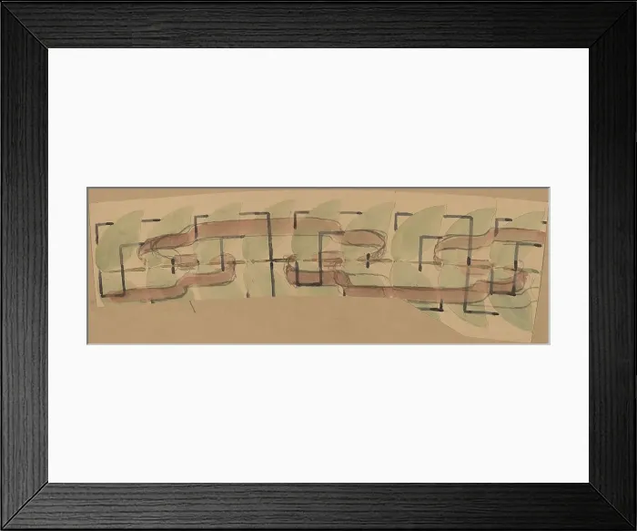 Framed Print : Study for a Border Design, 1890 / 1897. Creator: Charles Sprague Pearce Framed Print : Study for a Border Design, 1890 / 1897. Creator: Charles Sprague Pearce
