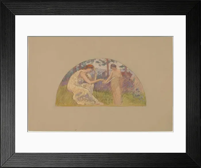 Framed Print : Study for a Lunette, 1890 / 1897. Creator: Charles Sprague Pearce Framed Print : Study for a Lunette, 1890 / 1897. Creator: Charles Sprague Pearce