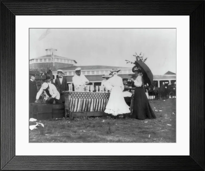 Framed Print : Minnesota State Fair: refreshment stand, 1900?. Creator: Unknown