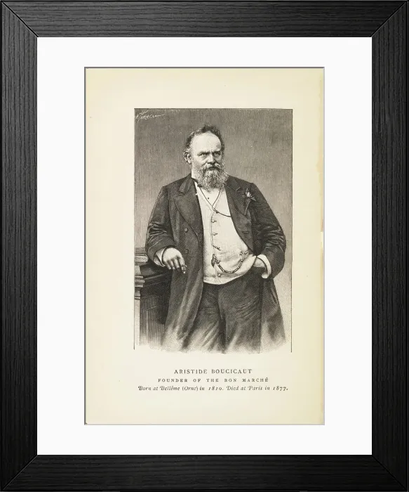 Framed Print : Portrait of Aristide Boucicaut (1810-1877), 1892. Creator: Anonymous Framed Print : Portrait of Aristide Boucicaut (1810-1877), 1892. Creator: Anonymous