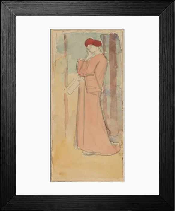Framed Print : Study for a Panel, 1890 / 1897. Creator: Charles Sprague Pearce Framed Print : Study for a Panel, 1890 / 1897. Creator: Charles Sprague Pearce