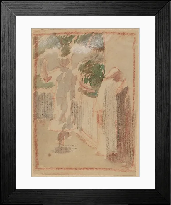 Framed Print : Study for a Panel, 1890 / 1897. Creator: Charles Sprague Pearce Framed Print : Study for a Panel, 1890 / 1897. Creator: Charles Sprague Pearce