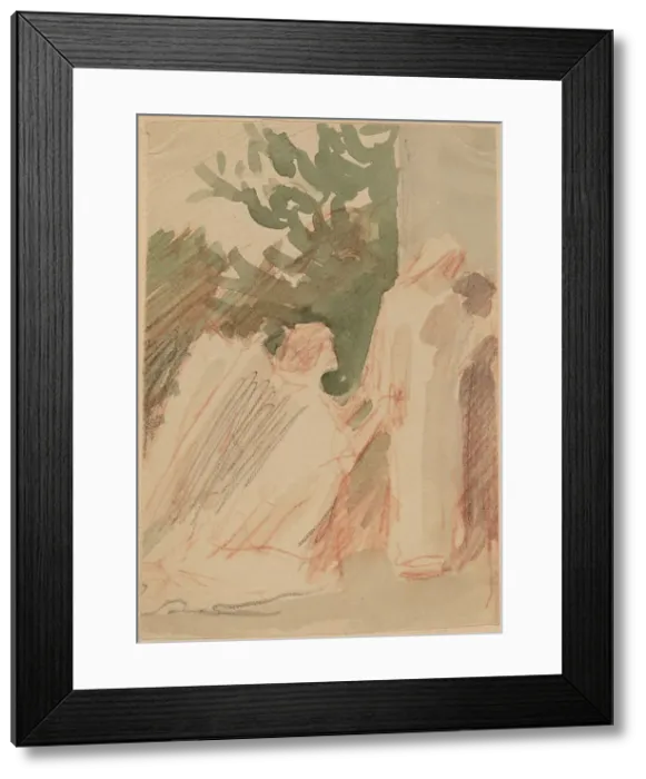Framed Print : Study for a Panel, 1890 / 1897. Creator: Charles Sprague Pearce Framed Print : Study for a Panel, 1890 / 1897. Creator: Charles Sprague Pearce