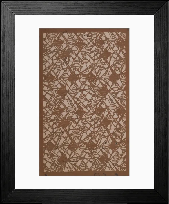 Framed Print : Katagami stencil, between 1900 and 1952. Creator: Unknown Framed Print : Katagami stencil, between 1900 and 1952. Creator: Unknown