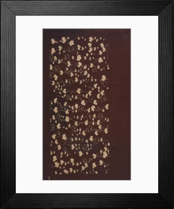 Framed Print : Katagami stencil with leaves, between 1900 and 1952. Creator: Unknown Framed Print : Katagami stencil with leaves, between 1900 and 1952. Creator: Unknown