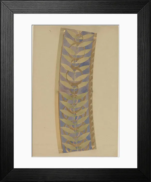 Framed Print : Study for a Border Design, 1890 / 1897. Creator: Charles Sprague Pearce Framed Print : Study for a Border Design, 1890 / 1897. Creator: Charles Sprague Pearce