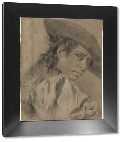 A Young Man in a Broad Hat, c. 1745. Creator: Giovanni Battista Piazzetta