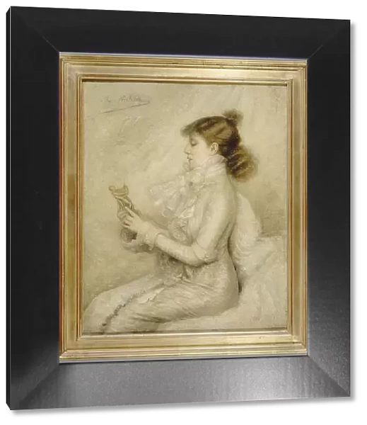 Portrait of Sarah Bernhardt (1844-1923), dramatic artist, after 1879. Creator: Madeleine Cartailhac