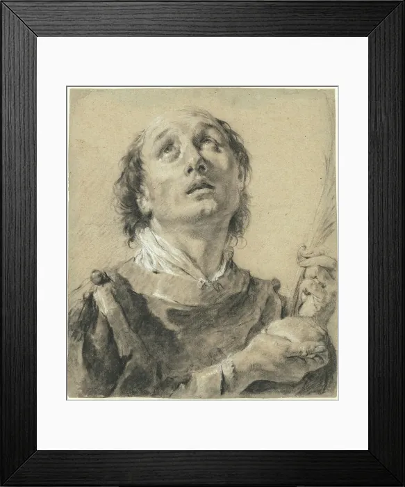Framed Print : Saint Stephen, 1730s / 1740s. Creator: Giovanni Battista Piazzetta Framed Print : Saint Stephen, 1730s / 1740s. Creator: Giovanni Battista Piazzetta