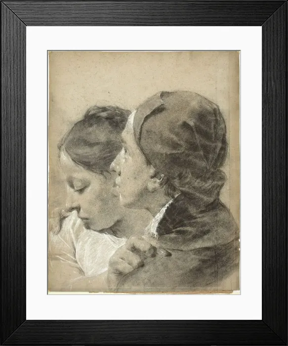 Framed Print : A Young Man Embracing a Girl, c. 1743. Creator: Giovanni Battista Piazzetta Framed Print : A Young Man Embracing a Girl, c. 1743. Creator: Giovanni Battista Piazzetta
