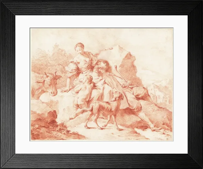Framed Print : A Shepherd Family Resting, 1735 / 1740. Creator: Giovanni Battista Piazzetta Framed Print : A Shepherd Family Resting, 1735 / 1740. Creator: Giovanni Battista Piazzetta