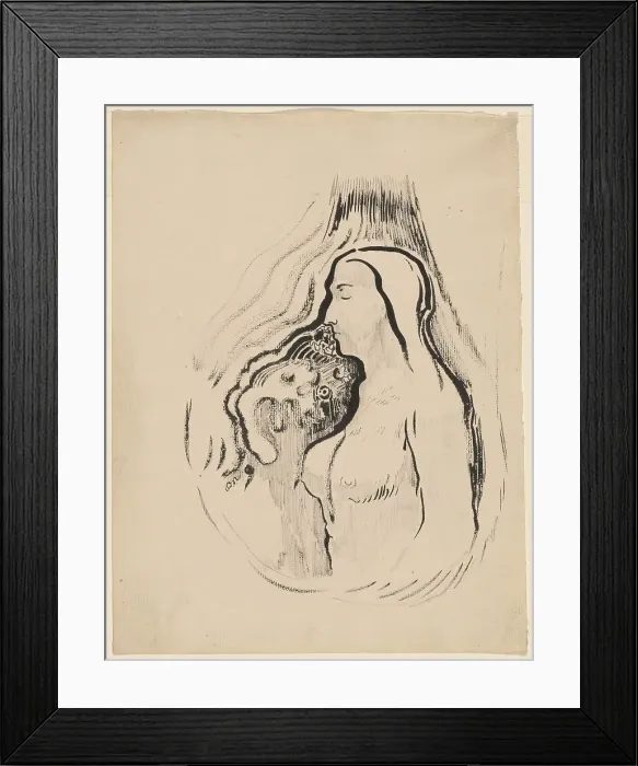Framed Print : The Shadow (L'Ombre), 1896-1900. Creator: Odilon Redon Framed Print : The Shadow (L'Ombre), 1896-1900. Creator: Odilon Redon