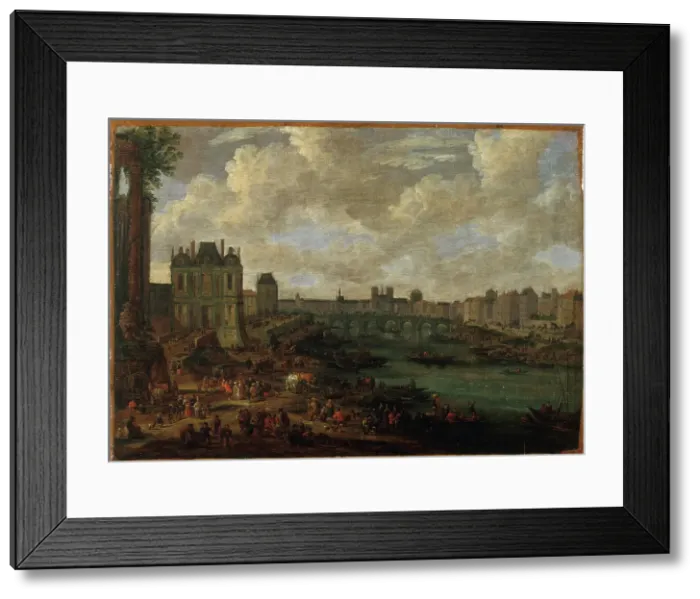 Framed Print : Port de la Conference, circa 1685. Creator: Pieter Casteels Framed Print : Port de la Conference, circa 1685. Creator: Pieter Casteels