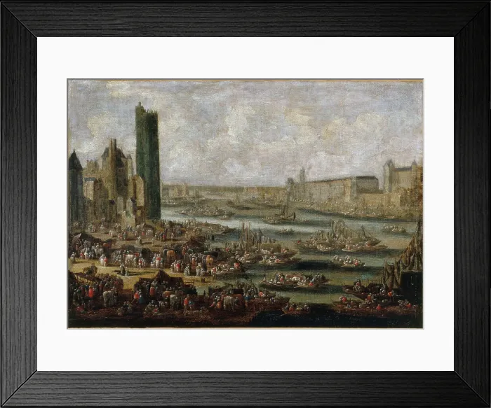 Framed Print : The Tour de Nesle and the Louvre, circa 1650, c1650. Creator: Pieter Casteels Framed Print : The Tour de Nesle and the Louvre, circa 1650, c1650. Creator: Pieter Casteels