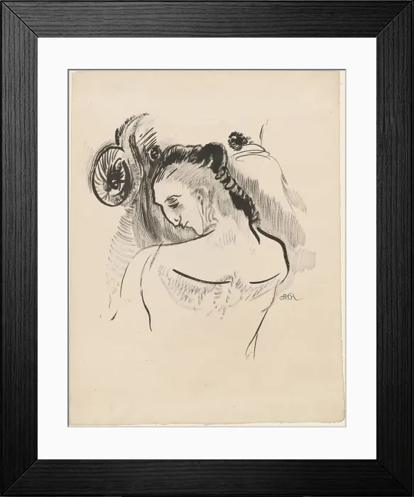 Framed Print : Young Man (Jeune Homme), 1896-1900. Creator: Odilon Redon Framed Print : Young Man (Jeune Homme), 1896-1900. Creator: Odilon Redon
