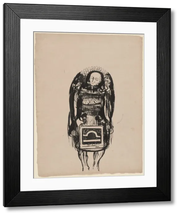 Framed Print : The Devil (Le Diable), 1896-1900. Creator: Odilon Redon Framed Print : The Devil (Le Diable), 1896-1900. Creator: Odilon Redon