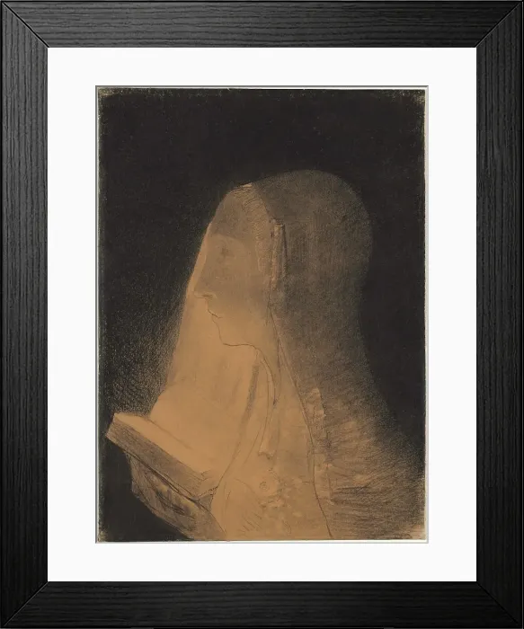 Framed Print : The Book of Light, 1893. Creator: Odilon Redon Framed Print : The Book of Light, 1893. Creator: Odilon Redon