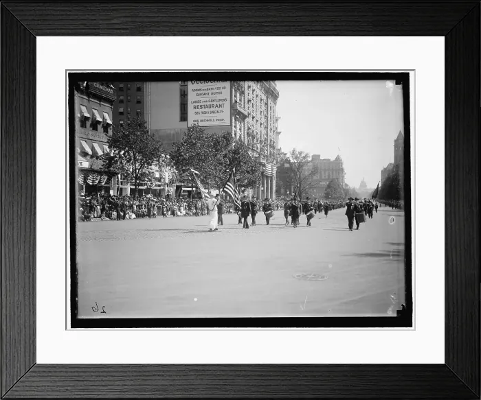 Framed Print : Parade On Pennsylvania Ave, between 1910 and 1921. Creator: Harris & Ewing. Parade On Pennsylvania Ave, between 1910 and 1921. Creator: Harris & Ewing Framed Print : Parade On Pennsylvania Ave, between 1910 and 1921. Creator: Harris & Ewing. Parade On Pennsylvania Ave, between 1910 and 1921. Creator: Harris & Ewing