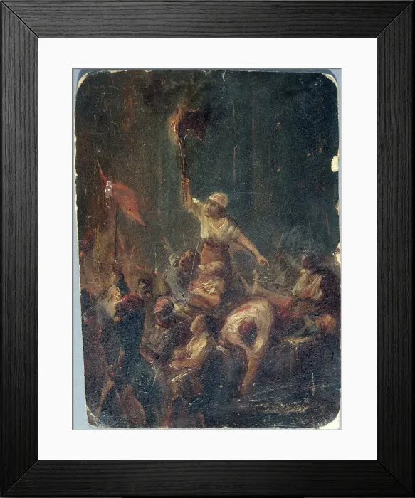 Framed Print : Episode from the night of February 23 to 24, 1848. Creator: Charles Raymond Chabrillac Framed Print : Episode from the night of February 23 to 24, 1848. Creator: Charles Raymond Chabrillac