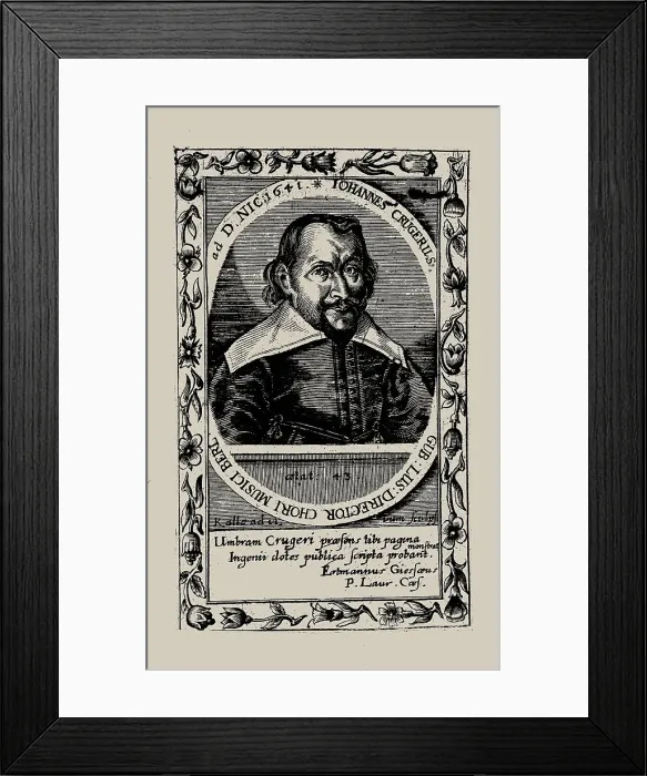 Framed Print : Portrait of the composer Johann Crüger (1598-1662). Creator: Anonymous Framed Print : Portrait of the composer Johann Crüger (1598-1662). Creator: Anonymous