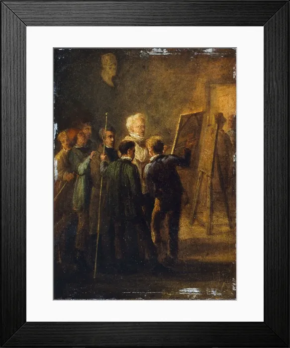 Framed Print : Workshop of the painter Guillaume Guillon-Lethiere (1760-1832), c1830. Creator: Charles Raymond Chabrillac Framed Print : Workshop of the painter Guillaume Guillon-Lethiere (1760-1832), c1830. Creator: Charles Raymond Chabrillac