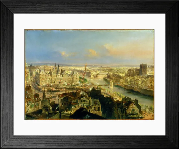 Framed Print : Planting a tree of Liberty, in front of the Hotel de Ville, March 24, 1848. Creator: Jean Jacques Champin Framed Print : Planting a tree of Liberty, in front of the Hotel de Ville, March 24, 1848. Creator: Jean Jacques Champin