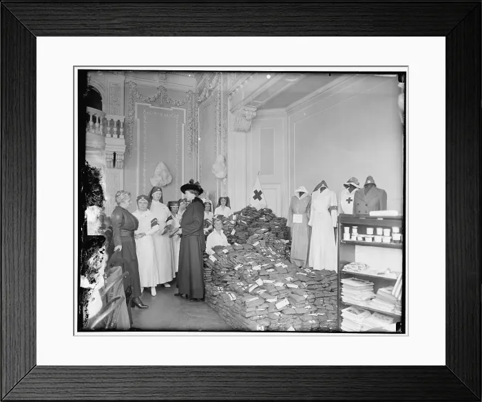 Framed Print : Red Cross work rooms, between 1910 and 1920. Creator: Harris & Ewing. Red Cross work rooms, between 1910 and 1920. Creator: Harris & Ewing Framed Print : Red Cross work rooms, between 1910 and 1920. Creator: Harris & Ewing. Red Cross work rooms, between 1910 and 1920. Creator: Harris & Ewing