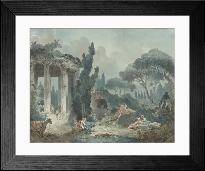 Framed Print : The Seesaw. Creator: Hubert Robert Framed Print : The Seesaw. Creator: Hubert Robert